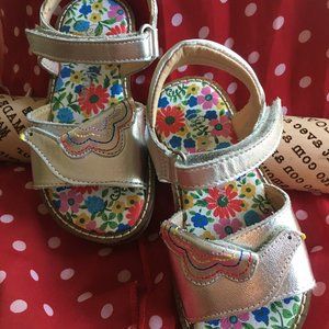 Mini Boden, Silver Sandals, Size 25